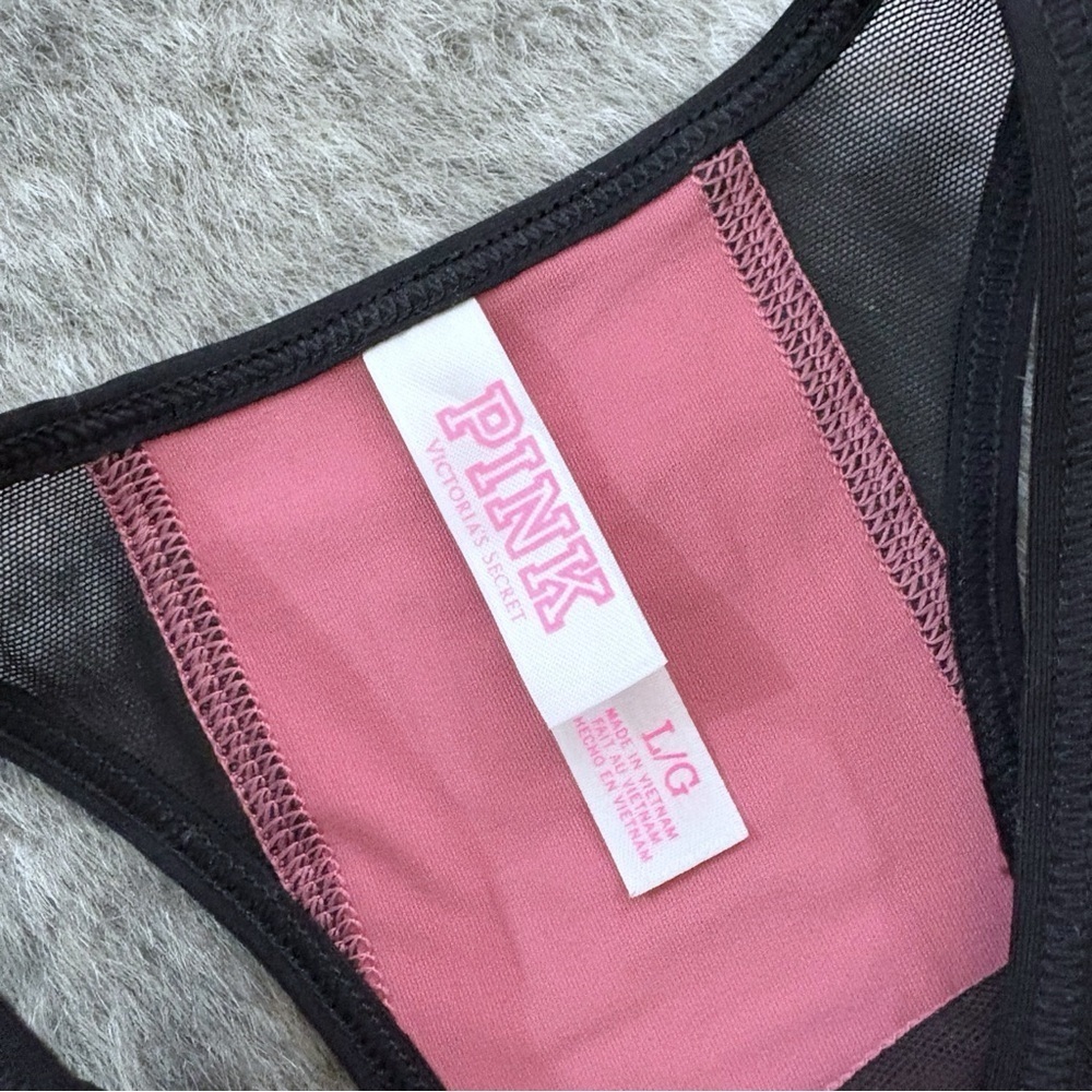VS PINK High Neck Mesh Sports Bra - Picture 4 of 10